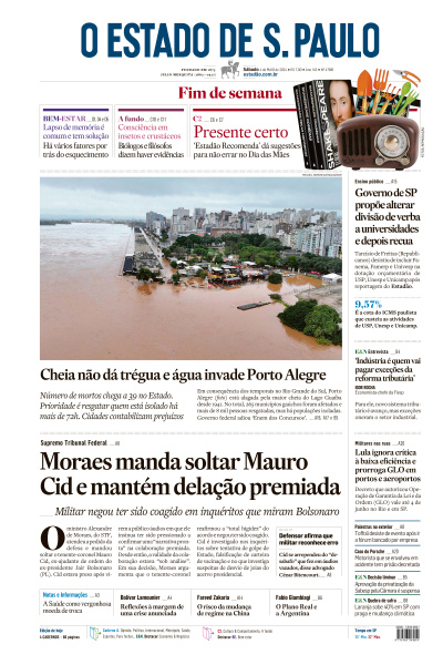 Estadão - Edição de 04 de Maio de 2024