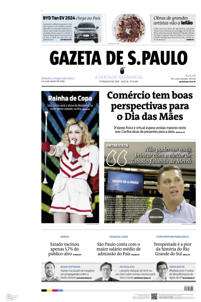 Gazeta de S. Paulo - Edição de 04 de Maio de 2024