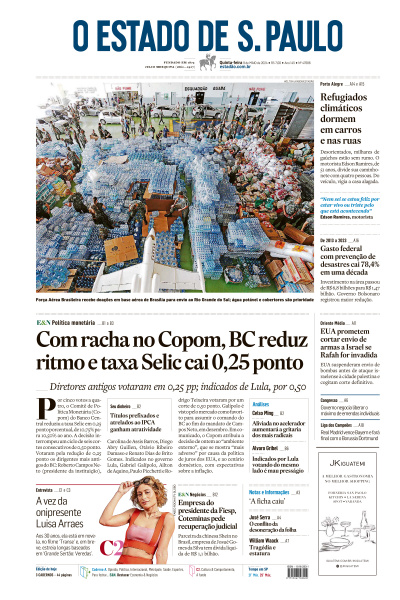 Estadão - Edição de 09 de Maio de 2024