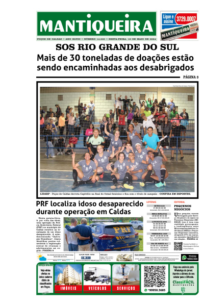 Mantiqueira - Edição de 10 de Maio de 2024