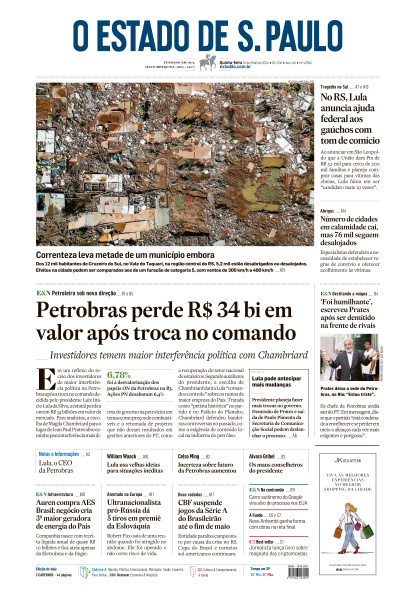 Estadão - Edição de 16 de Maio de 2024