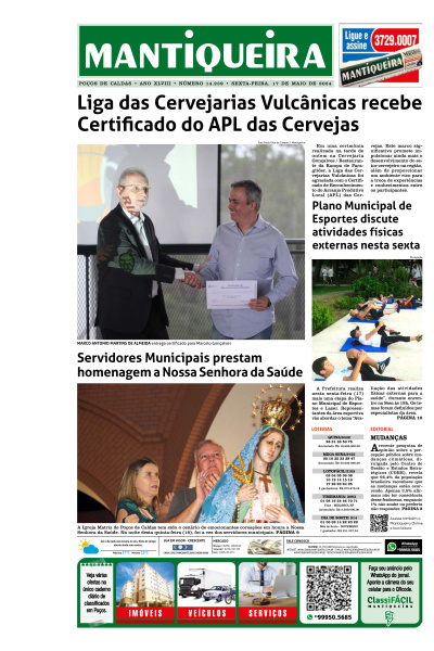 Mantiqueira - Edição de 17 de Maio de 2024