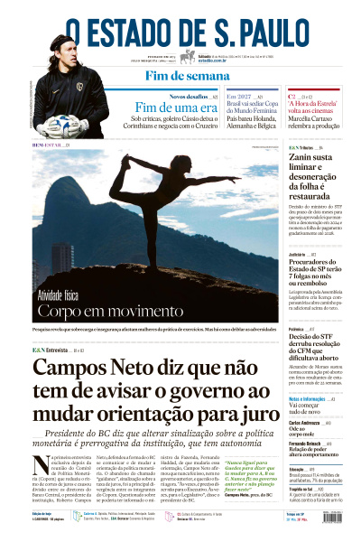 Estadão - Edição de 18 de Maio de 2024