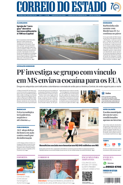 Correio do Estado - Edição de 20 de Maio de 2024