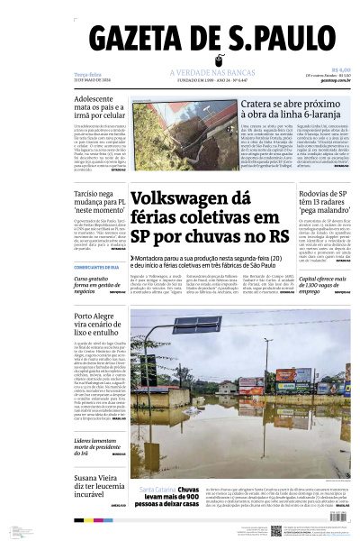 Gazeta de S. Paulo - Edição de 21 de Maio de 2024