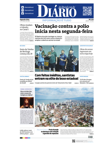 Diário do Litoral - Edição de 27 de Maio de 2024