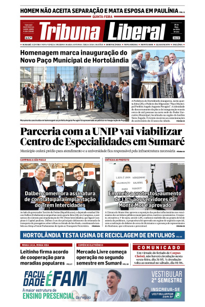 Tribuna Liberal - Edição de 30 de Maio de 2024