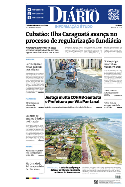 Diário do Litoral - Edição de 30 e 31 de Maio de 2024