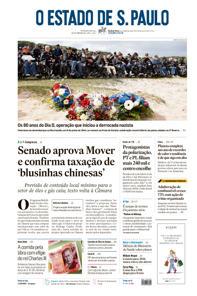 Estadão - Edição de 06 de Junho de 2024