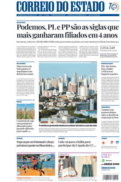Correio do Estado - Edição de 10 de Junho de 2024