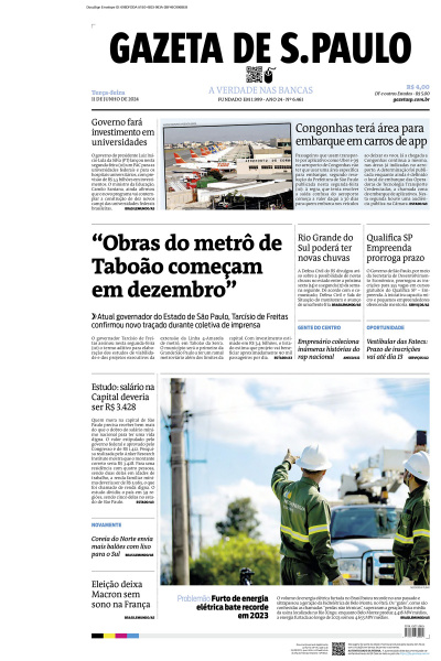 Gazeta de S. Paulo – Edição de 11 de Junho de 2024
