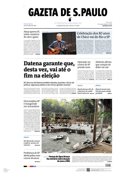 Gazeta de S. Paulo - Edição de 14 de Junho de 2024