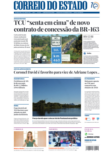 Correio do Estado - Edição de 17 de Junho de 2024
