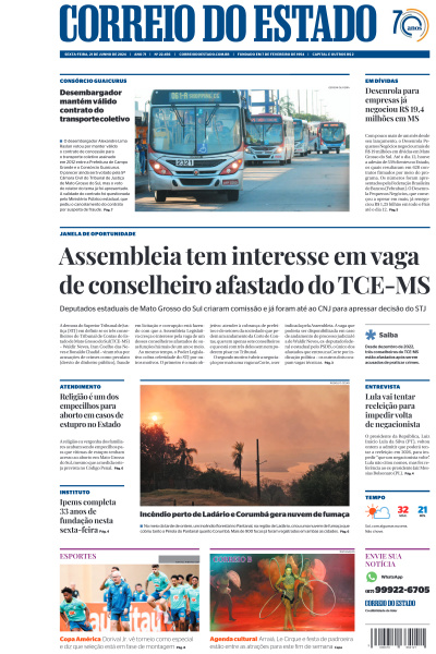 Correio do Estado - Edição de 21 de Junho de 2024