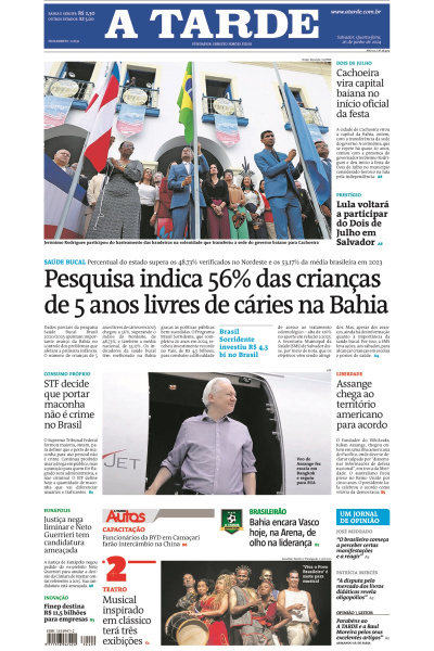 A TARDE - Edição de 26 de Junho de 2024