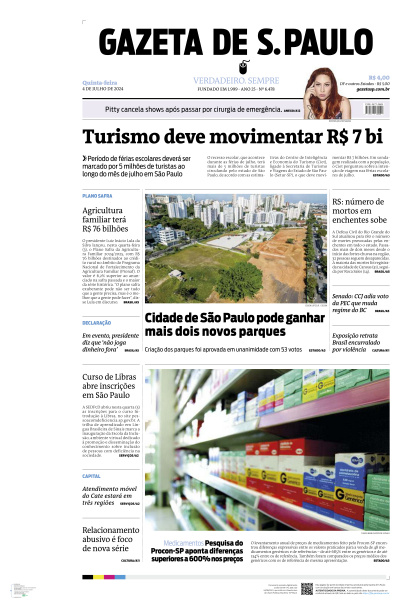 Gazeta de S. Paulo - Edição de 04 de Julho de 2024