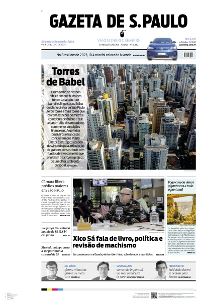 Gazeta de S. Paulo - Edição de 07 de Julho de 2024