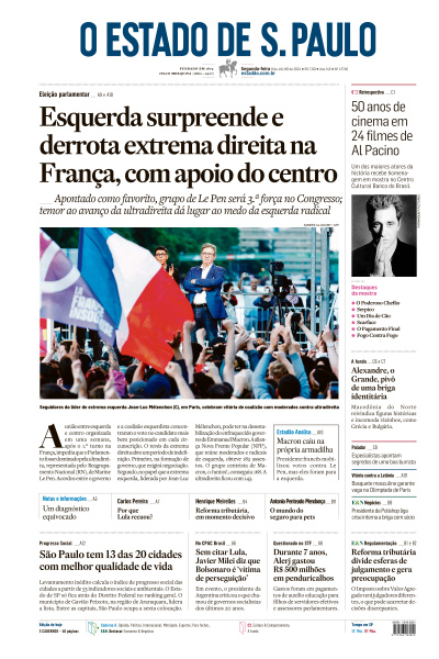 Estadão - Edição de 08 de Julho de 2024