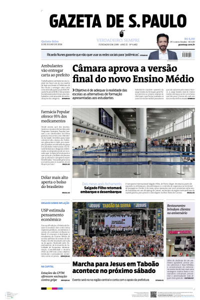 Gazeta de S. Paulo - Edição de 11 de Julho de 2024