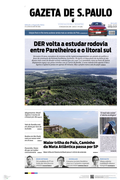 Gazeta de S. Paulo - Edição de 27 de Julho de 2024