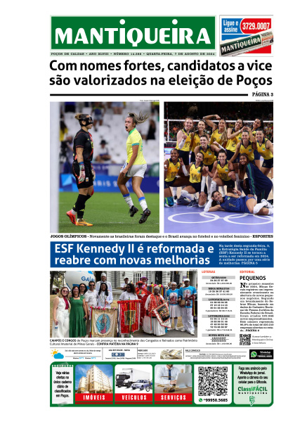 Mantiqueira - Edição de 07 de Agosto de 2024