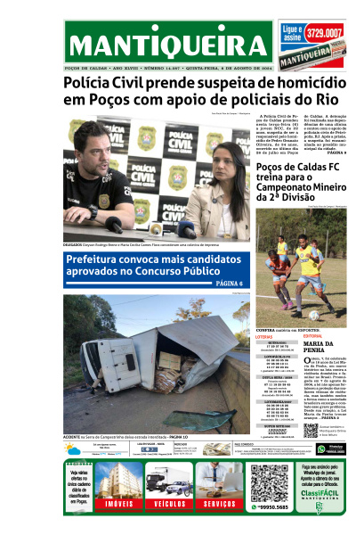 Mantiqueira - Edição de 08 de Agosto de 2024