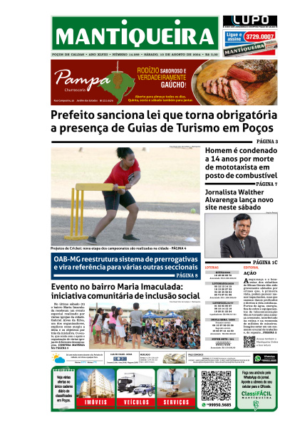 Mantiqueira - Edição de 10 de Agosto de 2024