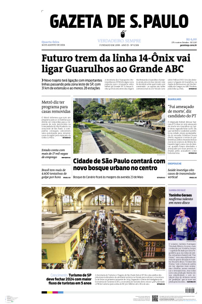 Gazeta de S. Paulo - Edição de 14 de Agosto de 2024