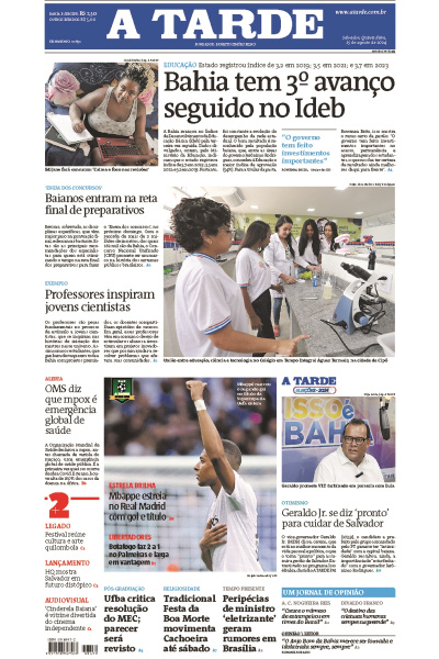 A TARDE - Edição de 15 de Agosto de 2024