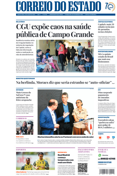 Correio do Estado - Edição de 15 de Agosto de 2024