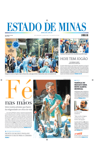 Estado de Minas - Edição de 15 de Agosto de 2024