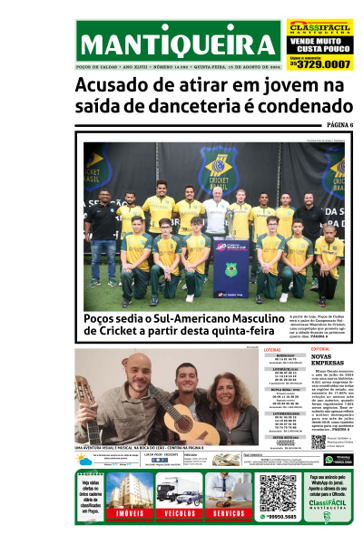 Mantiqueira - Edição de 15 de Agosto de 2024