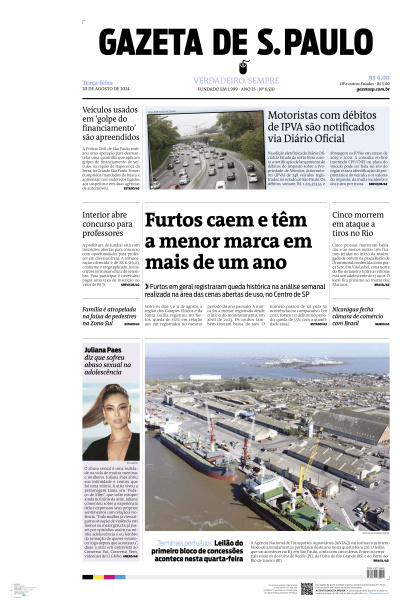Gazeta de S. Paulo - Edição de 20 de Agosto de 2024