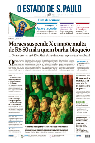 Estadão - Edição de 31 de Agosto de 2024