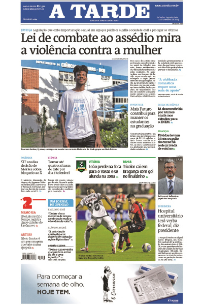A TARDE - Edição de 02 de Setembro de 2024