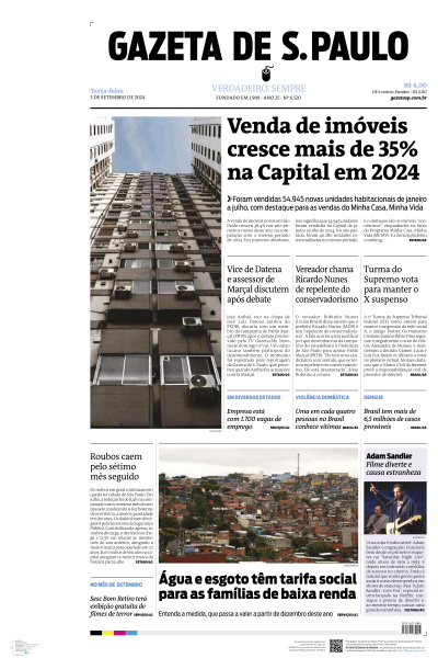 Gazeta de S. Paulo - Edição de 03 de Setembro de 2024