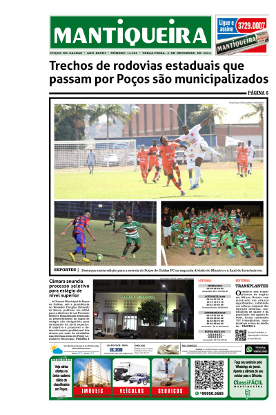 Mantiqueira - Edição de 03 de Setembro de 2024