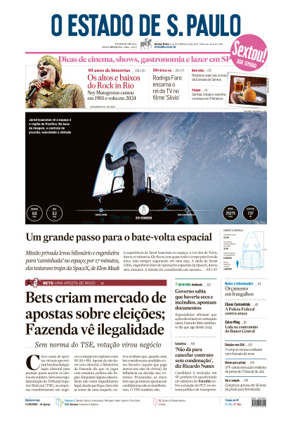 Estadão - Edição de 13 de Setembro de 2024