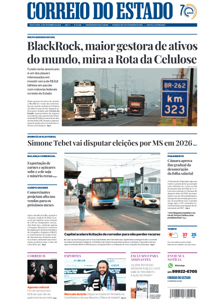 Correio do Estado - Edição de 13 de Setembro de 2024