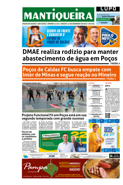 Mantiqueira - Edição de 14 de Setembro de 2024