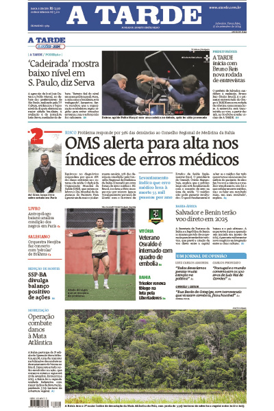 A TARDE - Edição de 17 de Setembro de 2024