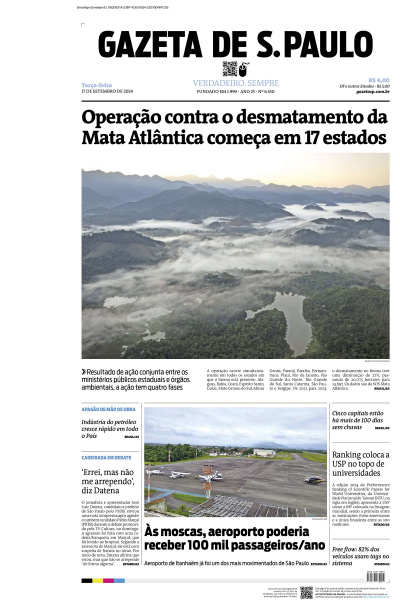 Gazeta de S. Paulo – Edição de 17 de Setembro de 2024