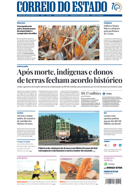 Correio do Estado - Edição de 26 de Setembro de 2024