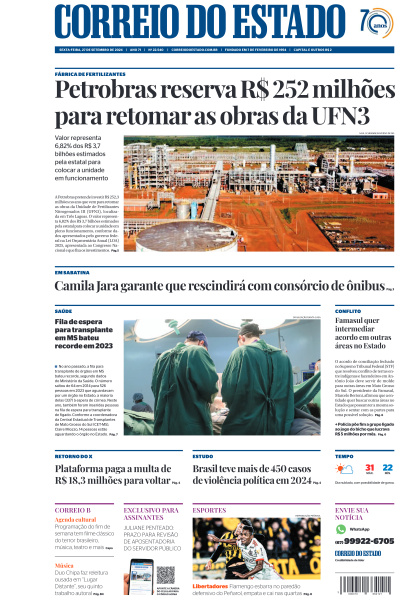 Correio do Estado - Edição de 27 de Setembro de 2024