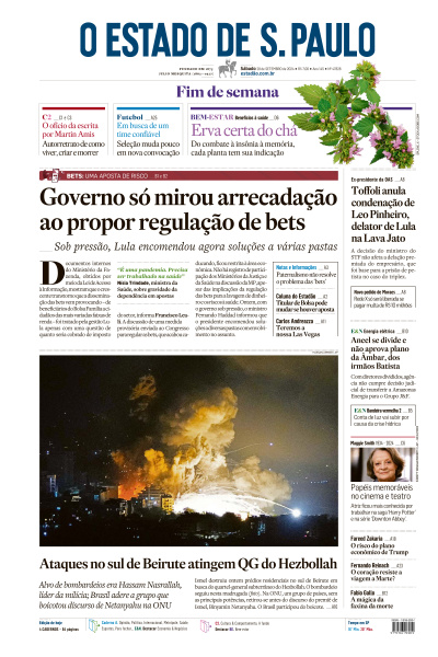 Estadão - Edição de 28 de Setembro de 2024