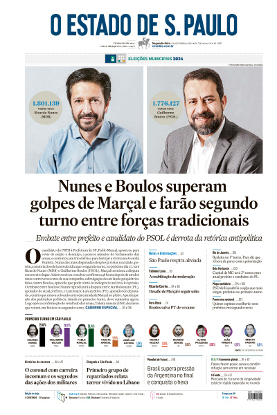 Estadão - Edição de 07 de Outubro de 2024