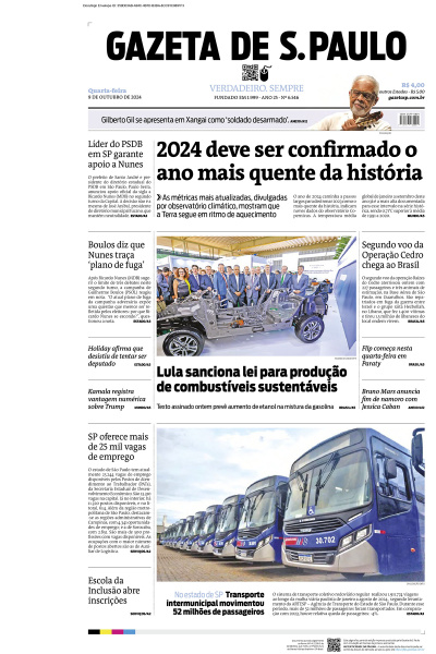 Gazeta de S. Paulo – Edição de 09 de Outubro de 2024