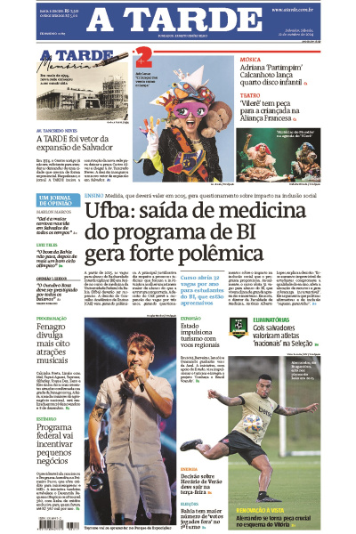 A TARDE - Edição de 12 de Outubro de 2024