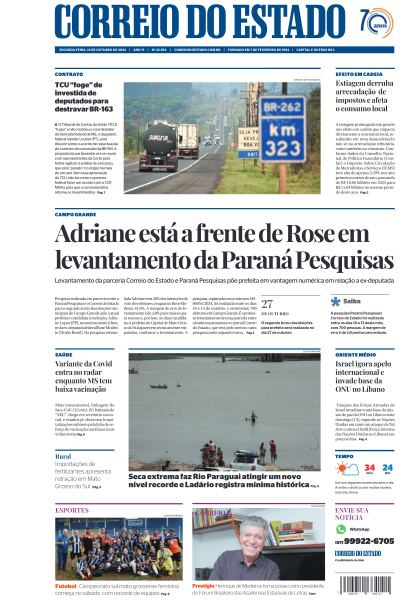 Correio do Estado - Edição de 14 de Outubro de 2024