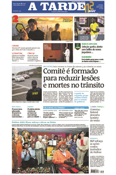 A TARDE - Edição de 17 de Outubro de 2024